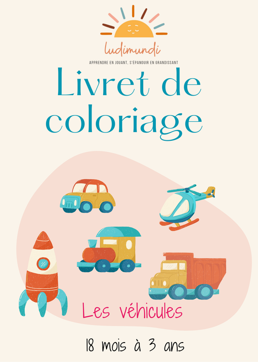 Cahier de coloriage à imprimer - Les véhicules