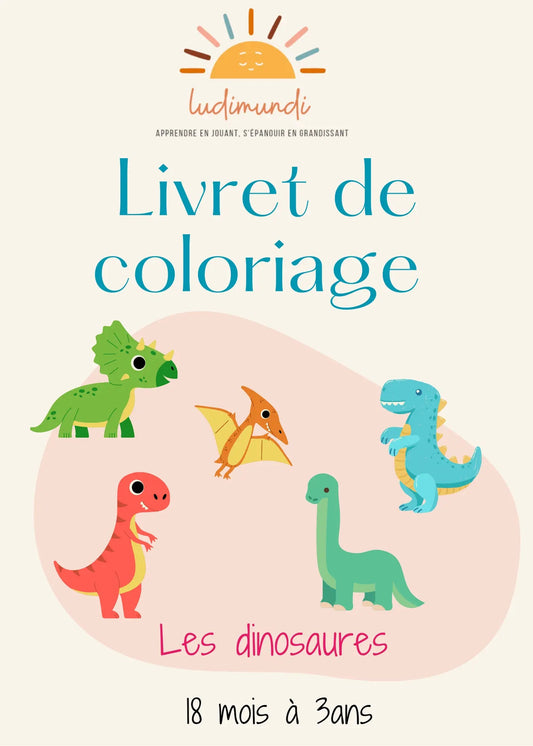 Coloriages dinosaure : Des aventures préhistoriques à imprimer - LudiMundi